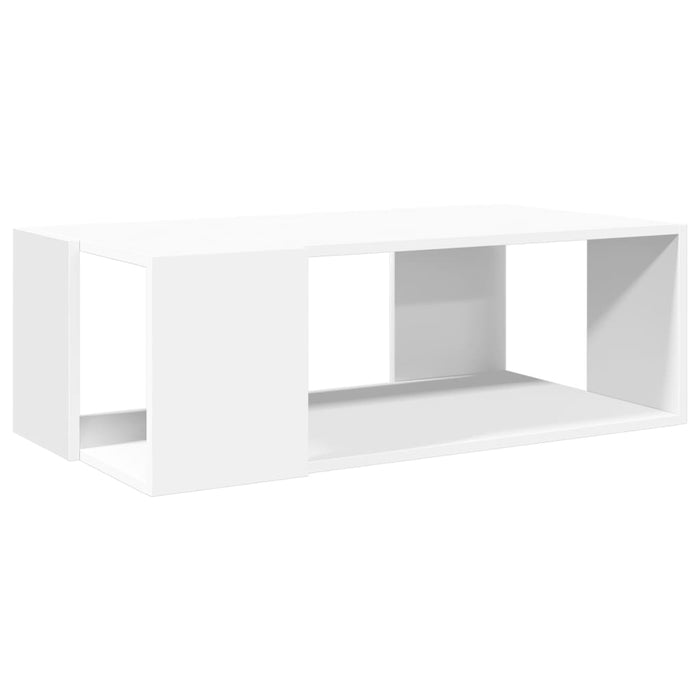 Tavolino da Salotto Bianco 89,5x48x30 cm in Legno Multistrato 848150