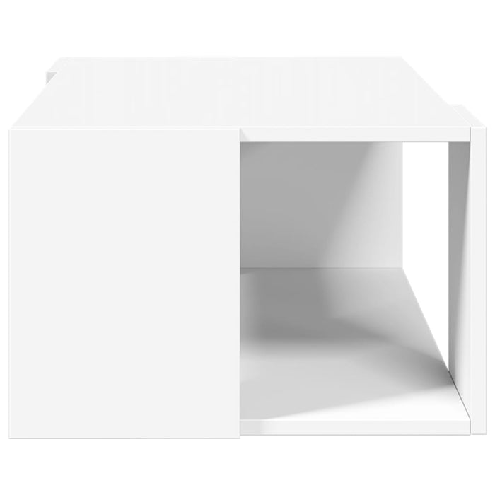 Tavolino da Salotto Bianco 89,5x48x30 cm in Legno Multistrato 848150