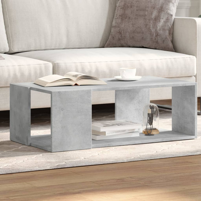 Tavolino Salotto Grigio Cemento 89,5x48x30cm Legno Multistrato 848153