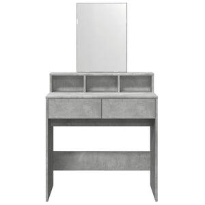 Toeletta con Specchio Grigio Cemento 80x41x144,5 cm 848174