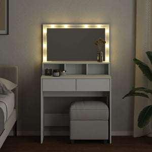 Toeletta con LED Bianca 80x41x134,5 cm 848185