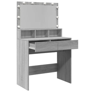 Toeletta con LED Grigio Sonoma 80x41x134,5 cm 848190