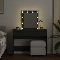 Toeletta con LED Nero 100x40x130 cm 848193