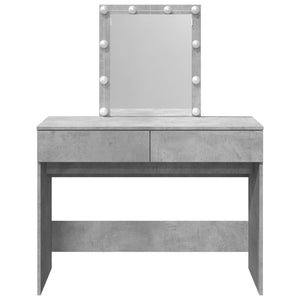 Toeletta con LED Grigio Cemento 100x40x130 cm 848195