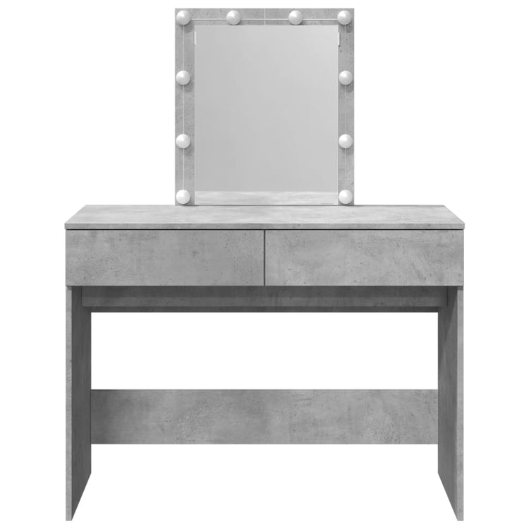 Toeletta con LED Grigio Cemento 100x40x130 cm 848195