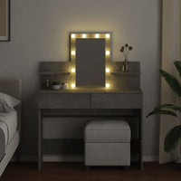 Toeletta con LED Grigio Cemento 100x40x130 cm 848202