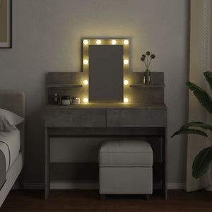 Toeletta con LED Grigio Cemento 100x40x130 cm 848202