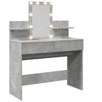 Toeletta con LED Grigio Cemento 100x40x130 cm 848202