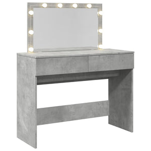 Toeletta con LED Grigio Cemento 100x40x120 cm 848209