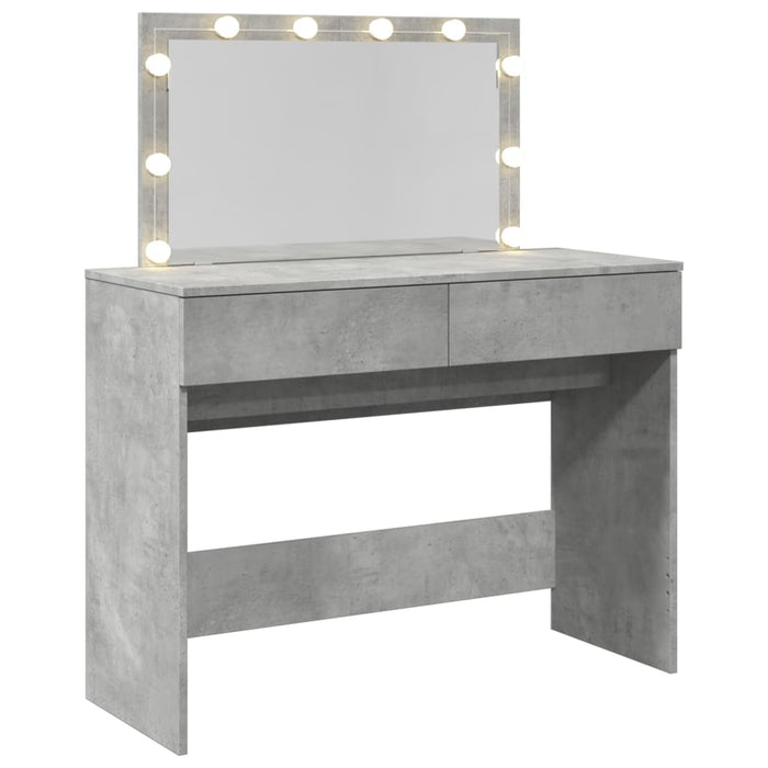 Toeletta con LED Grigio Cemento 100x40x120 cm 848209