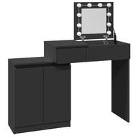 Toeletta con LED Nera 115x37x110,5 cm 848228