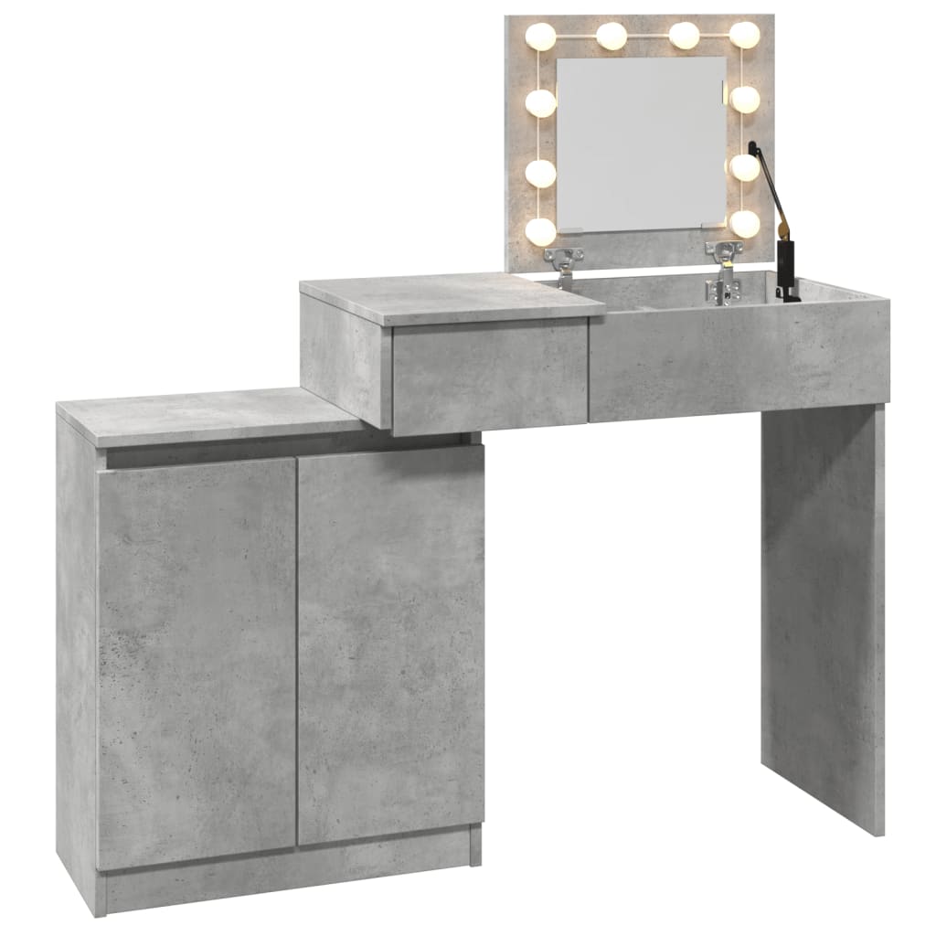 Toeletta con LED Grigio Cemento 115x37x110,5 cm 848230