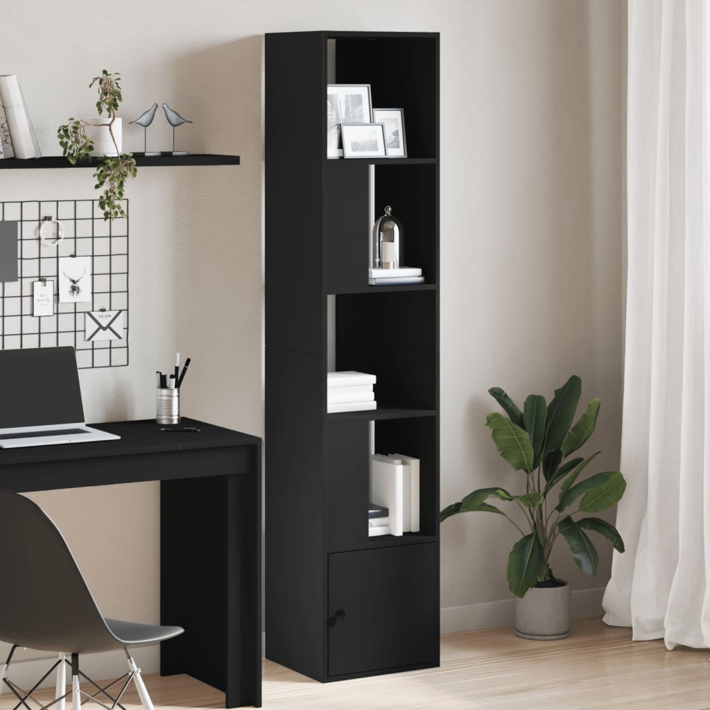 Libreria Nera 40x36x189 cm in Legno Multistrato 848242