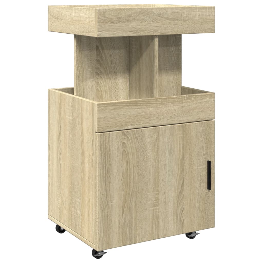 Carrello Bar Rovere Sonoma 50x41x89 cm in Legno Multistrato 848264