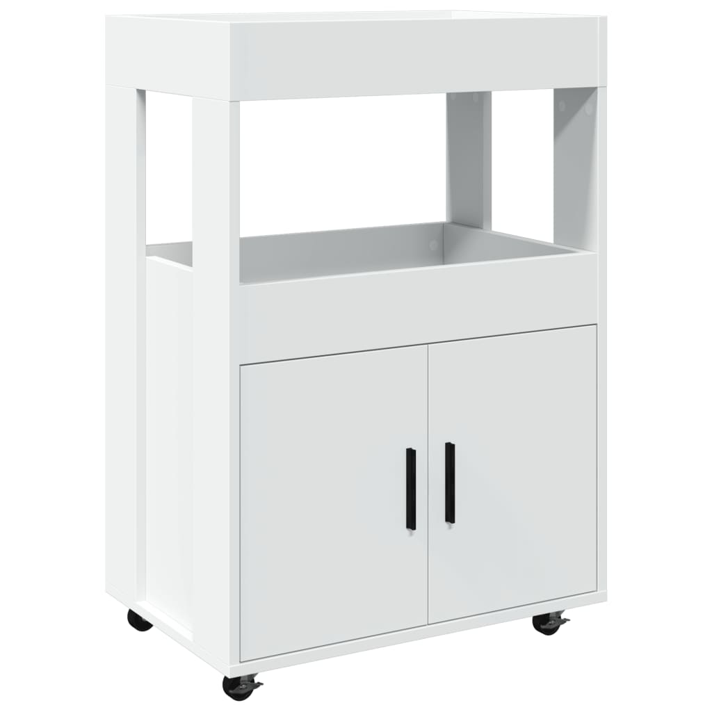 Carrello Bar Bianco 60x39,5x89 cm in Legno Multistrato 848269