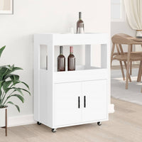 Carrello Bar Bianco 60x39,5x89 cm in Legno Multistrato 848269