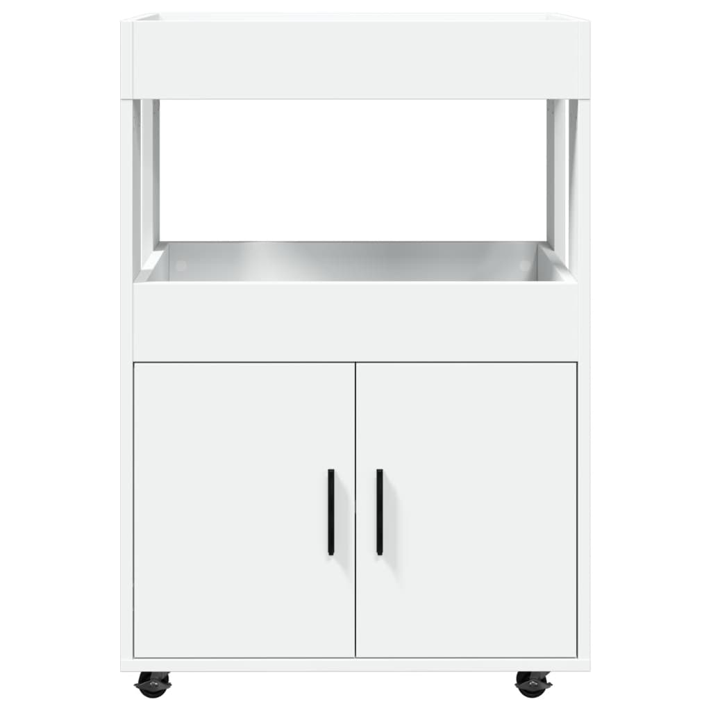 Carrello Bar Bianco 60x39,5x89 cm in Legno Multistrato 848269