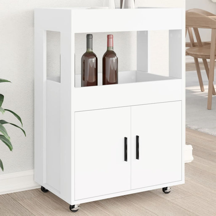 Carrello Bar Bianco 60x39,5x89 cm in Legno Multistrato 848269