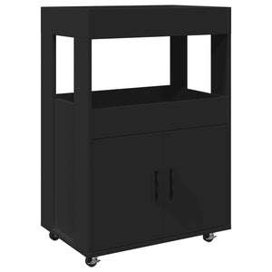 Carrello Bar Nero 60x39,5x89 cm in Legno Multistrato 848270