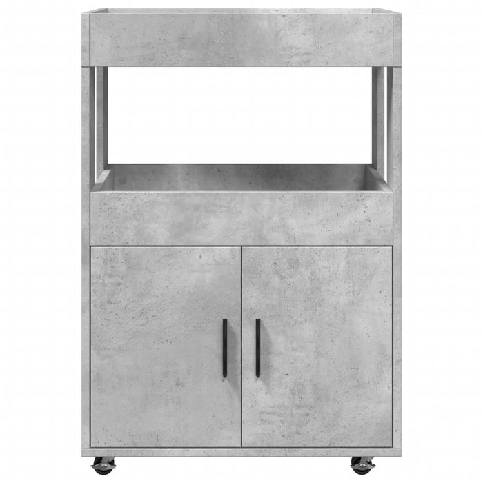 Carrello Bar Grigio Cemento 60x39,5x89 cm in Legno Multistrato 848272