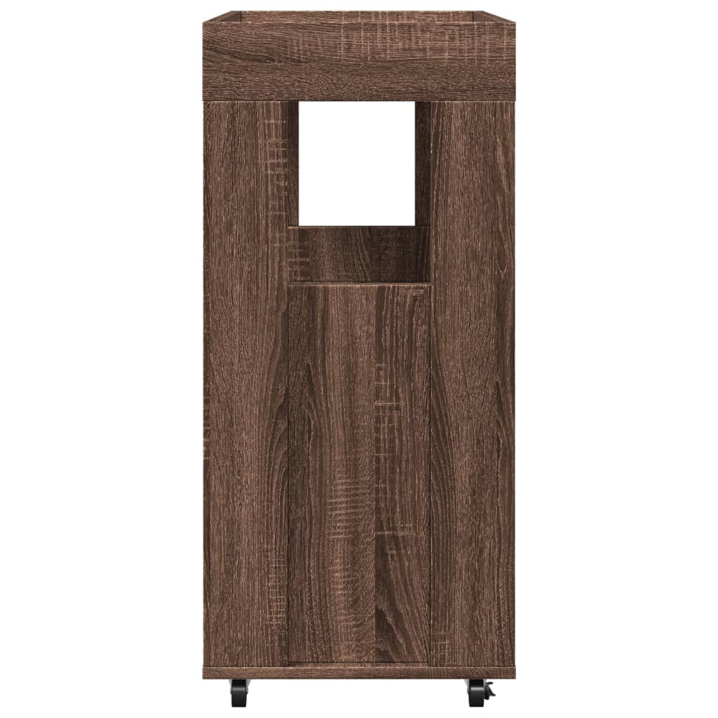 Carrello Bar Rovere Marrone 60x39,5x89 cm in Legno Multistrato 848275