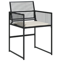 Set da Pranzo da Giardino 11 pz con Cuscini in Polyrattan Nero 3295029