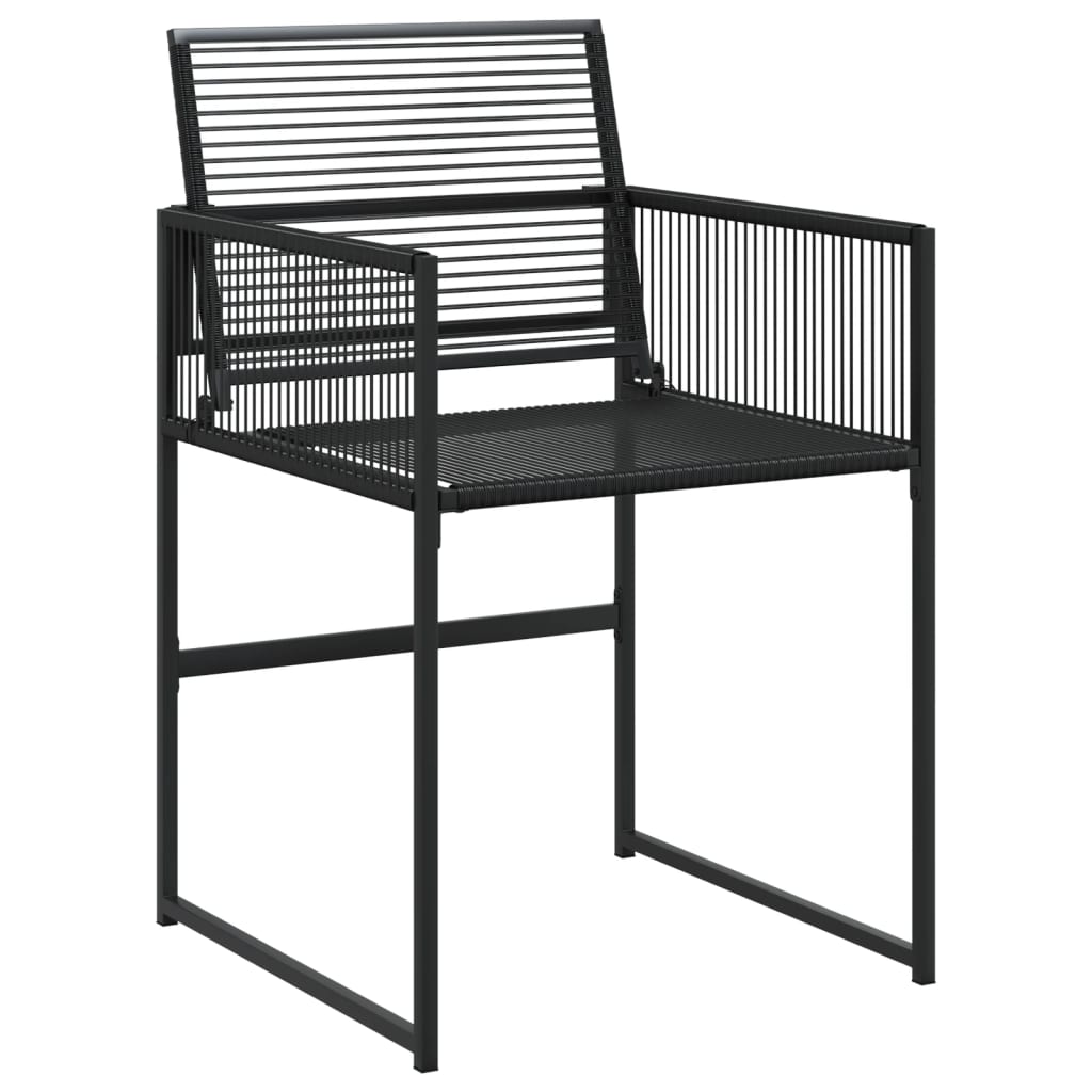 Set da Pranzo da Giardino 5 pz Nero in Polyrattan 3295033