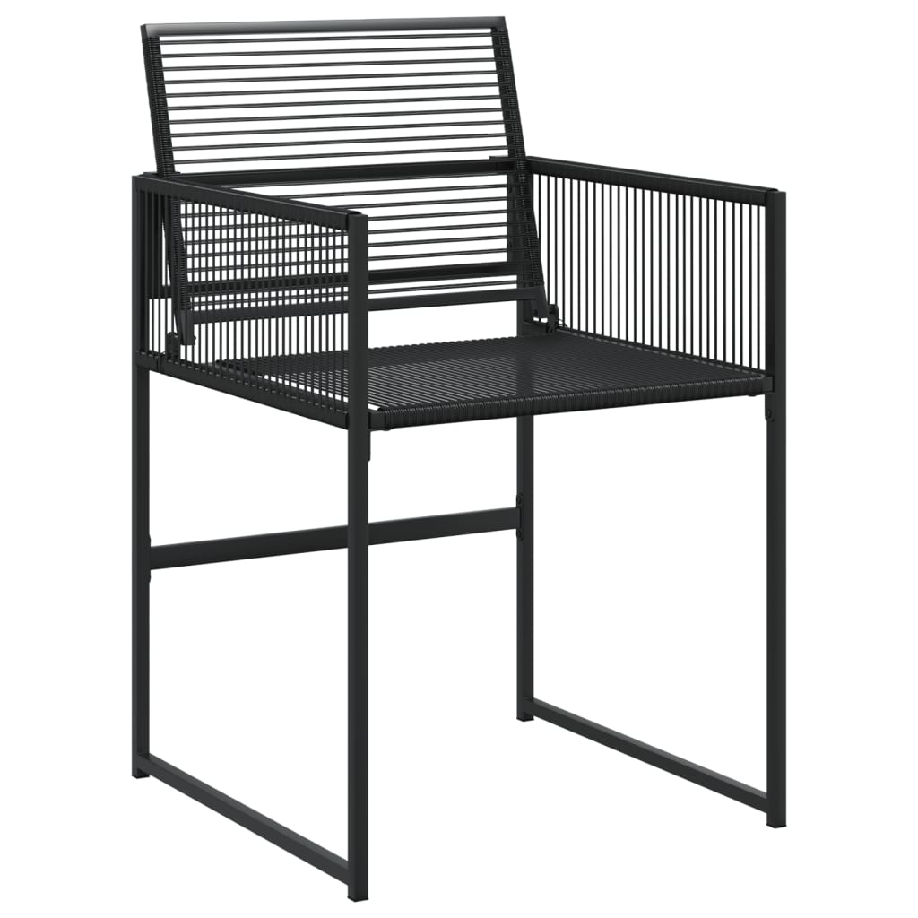 Set da Pranzo da Giardino 7 pz Nero in Polyrattan 3295034