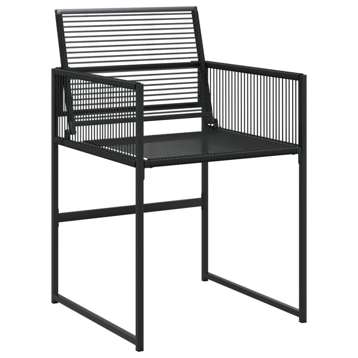 Set da Pranzo da Giardino 17 pz Nero in Polyrattan 3295042