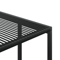 Set da Pranzo da Giardino 13pz Nero in Polyrattan 3295045