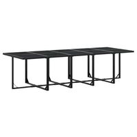 Set da Pranzo da Giardino 11 pz in Polyrattan Nero 3295051