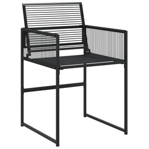 Set da Pranzo da Giardino 11 pz in Polyrattan Nero 3295051