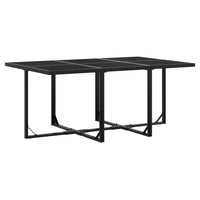 Set da Pranzo da Giardino 11 pz in Polyrattan Nero 3295054