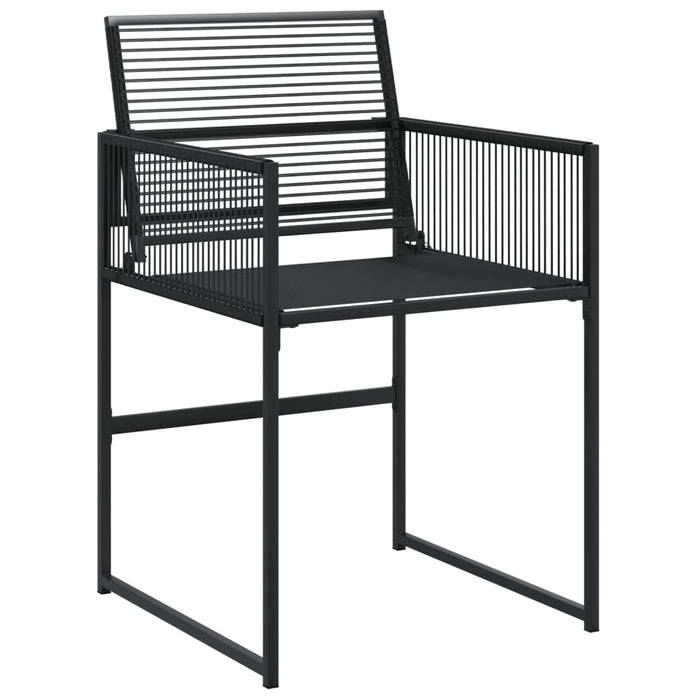 Set da Pranzo da Giardino 11 pz in Polyrattan Nero 3295054