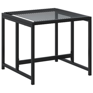 Set da Pranzo da Giardino 11 pz in Polyrattan Nero 3295054