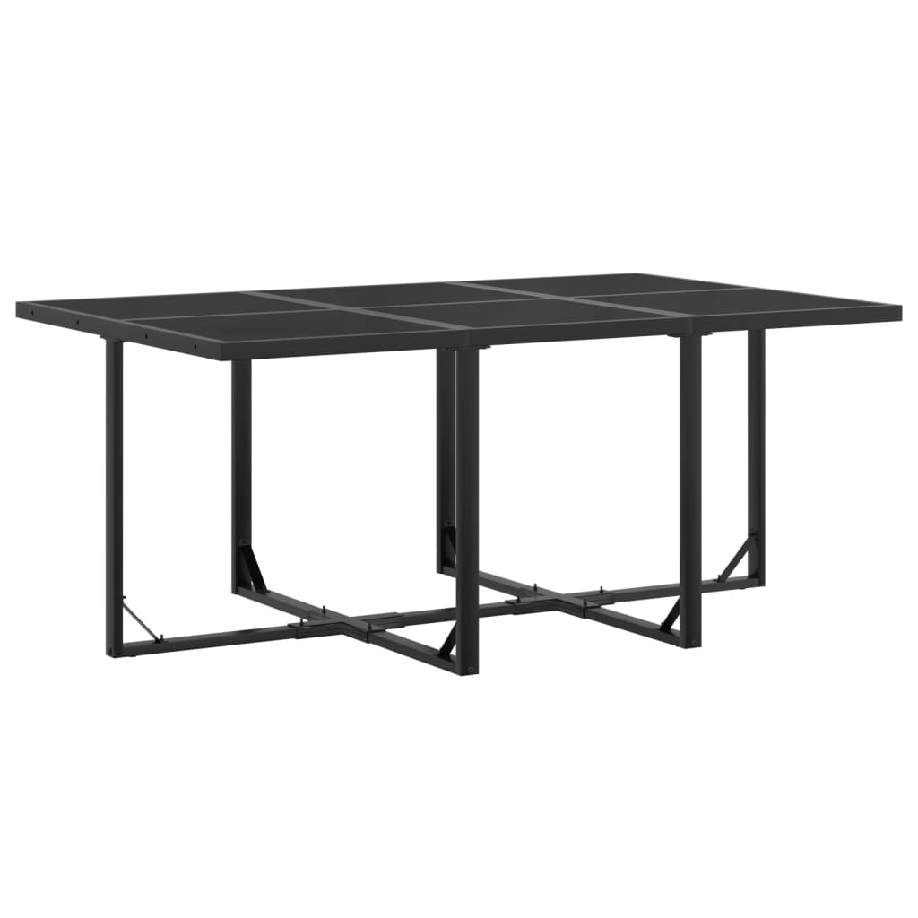 Set da Pranzo da Giardino 7 pz Nero in Textilene 3295119