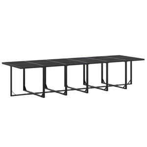 Set da Pranzo da Giardino 13 pz Nero in Textilene 3295122