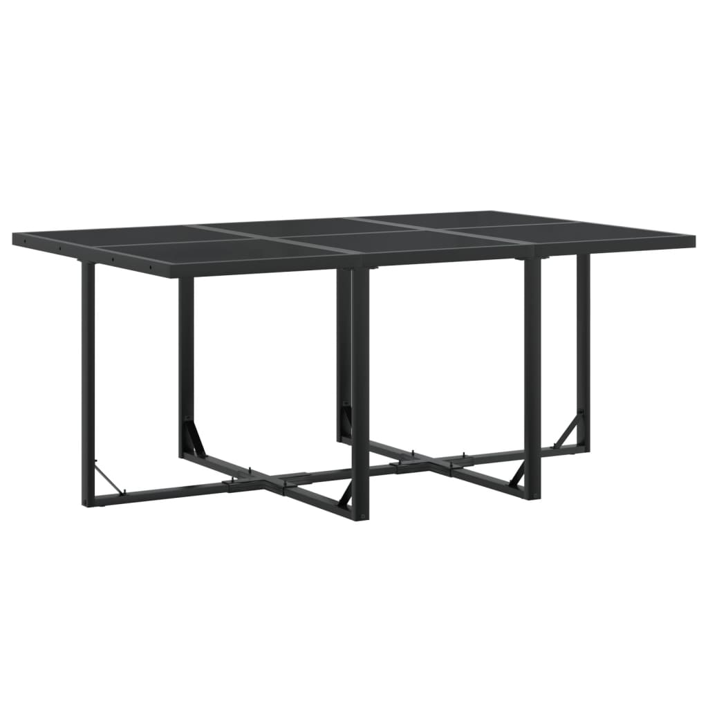 Set da Pranzo da Giardino 11 pz Nero in Textilene 3295124