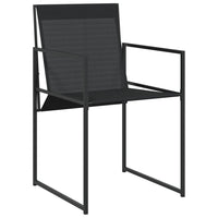 Set da Pranzo da Giardino 13 pz Nero in Textilene 3295130