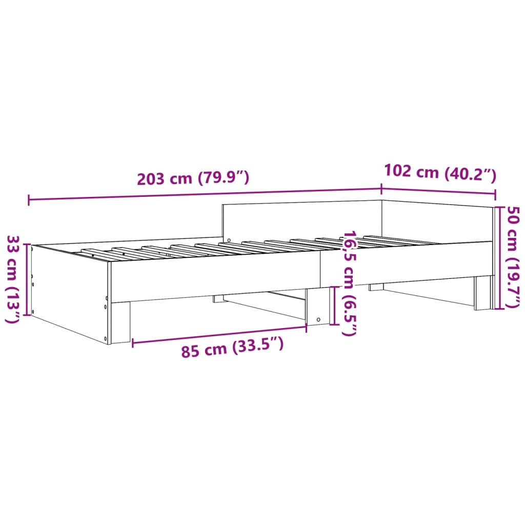 Giroletto Bianco 100x200 cm in Legno Massello 849572