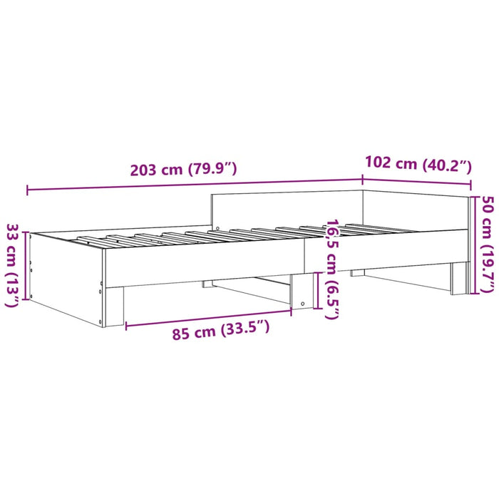 Giroletto Grigio Sonoma 100x200 cm in Legno Multistrato 849577