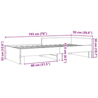 Giroletto Bianco 90x190 cm in Legno Multistrato 849586