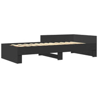 Giroletto Nero 90x190 cm in Legno Multistrato 849587