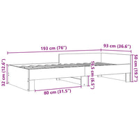 Giroletto Nero 90x190 cm in Legno Multistrato 849587