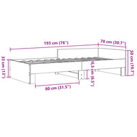 Giroletto Nero 75x190 cm in Legno Multistrato 849594