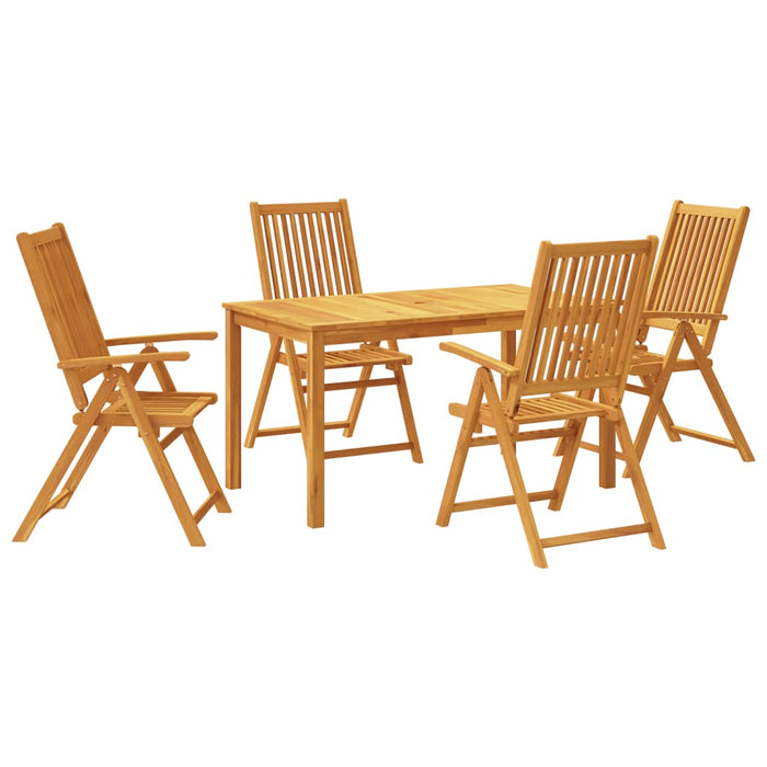 Set da Pranzo per Giardino 5 pz in Legno Massello di Acacia 3295257