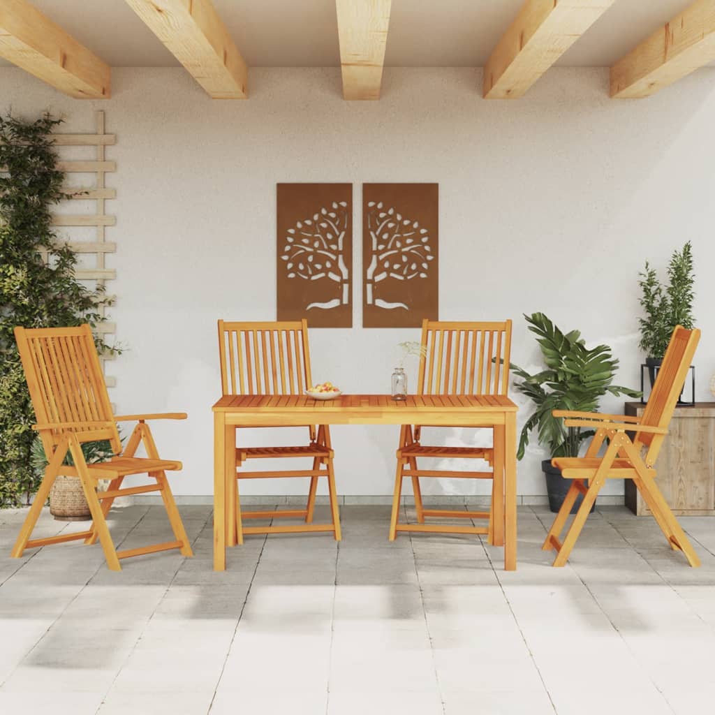 Set da Pranzo per Giardino 5 pz in Legno Massello di Acacia 3295257