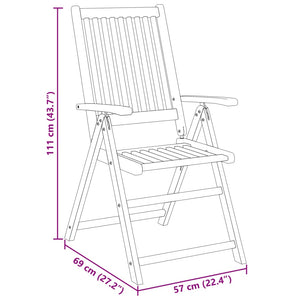 Set da Pranzo da Giardino 9 pz Legno Massello di Acacia 3295259