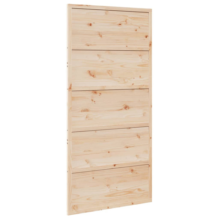 Porta per Granaio 100x208 cm in Legno Massello di Pino 850629