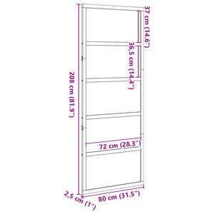 Porta del Granaio Bianca 80x208 cm in Legno Massello di Pino 850636